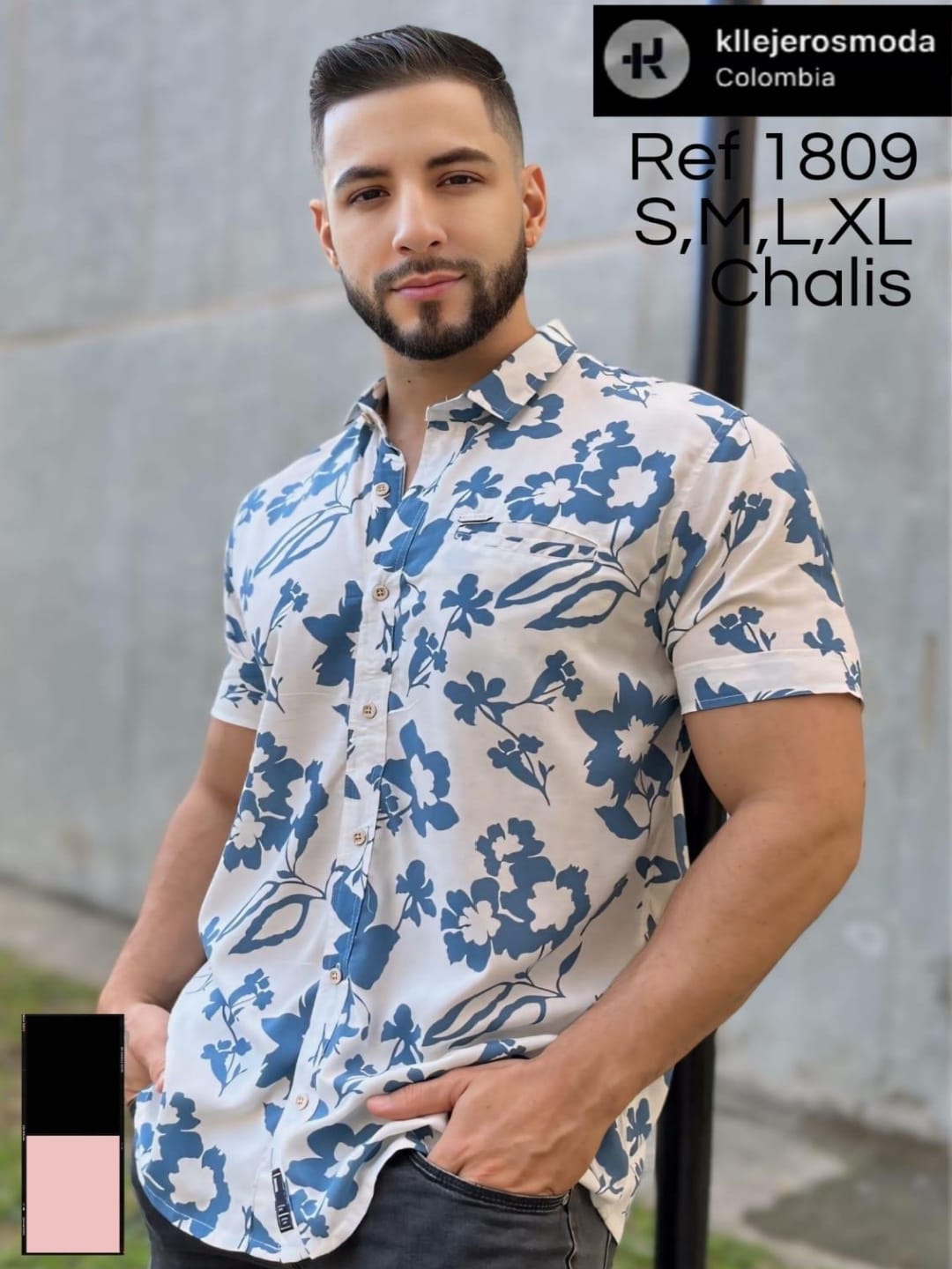 Camisa manga corta Ref.1809 Chalis. Tienda Virtual de Moda Masculina. ServiJD. Prendas Femeninas masculinas y perfumes